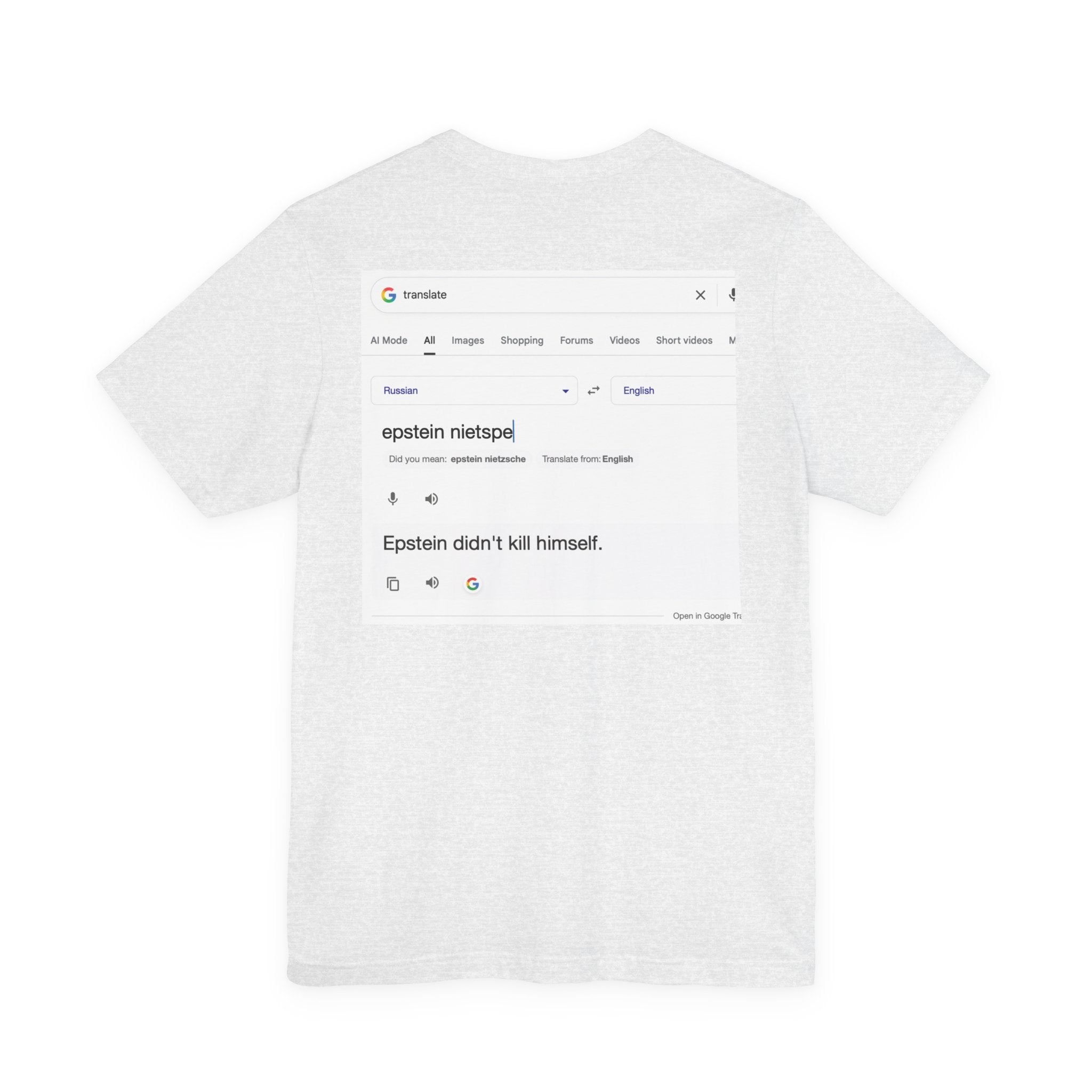 Unisex Jersey Short Sleeve Tee (Nietspe)