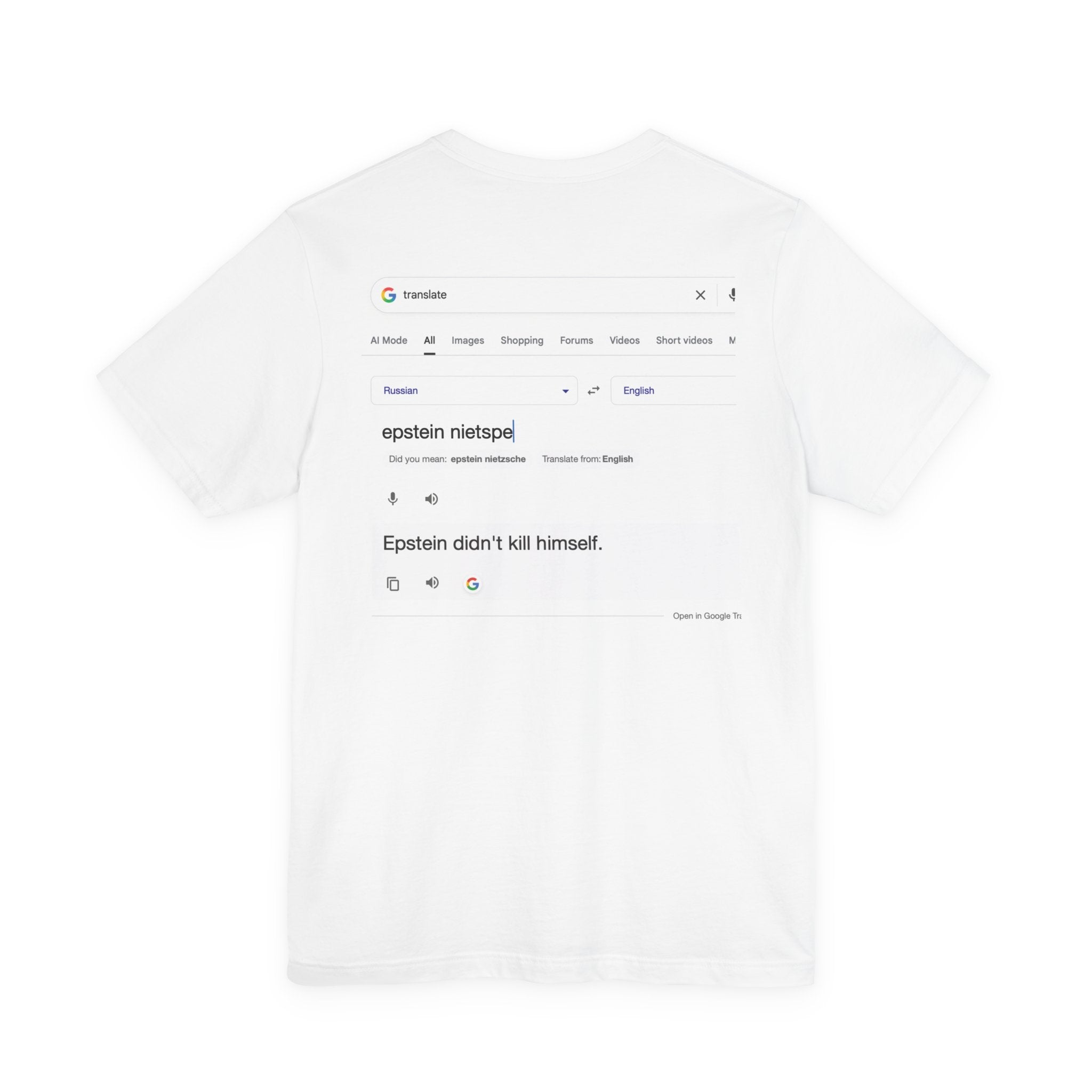 Unisex Jersey Short Sleeve Tee (Nietspe)