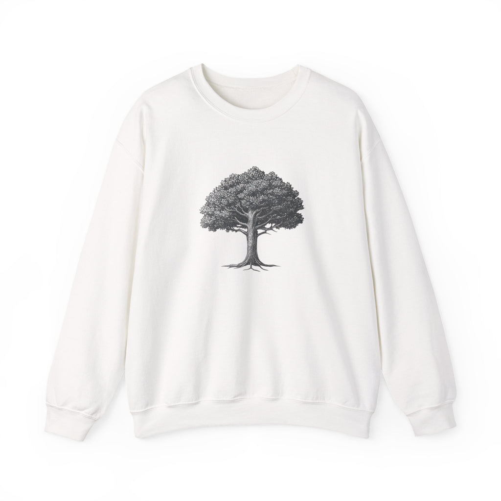 Crewneck Sweatshirt — Vintage Tree Front with "Epstein didn’t kill himself" Search-Result Back