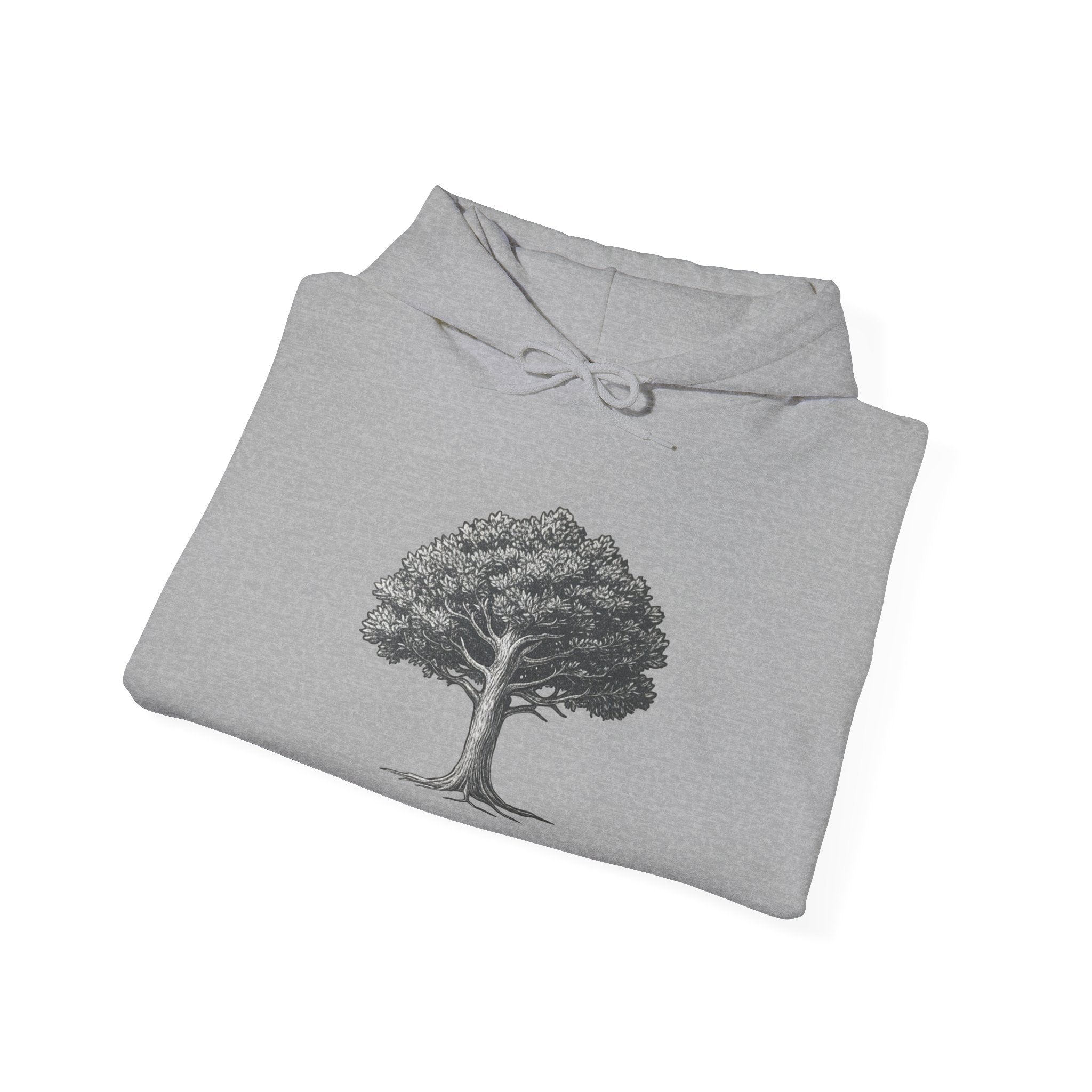 Tree of Life Hoodie — Minimalist Nature Graphic Pullover