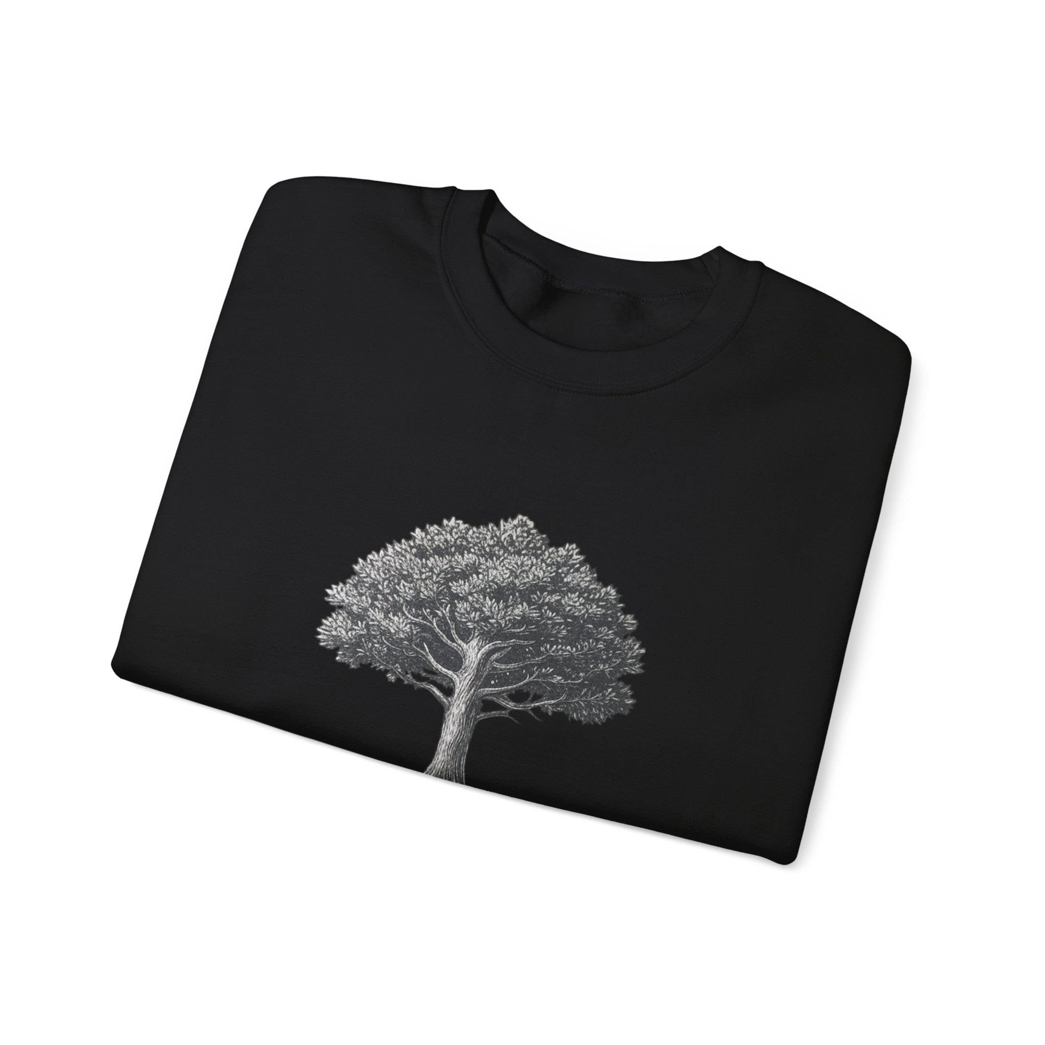 Tree Sketch Crewneck Sweatshirt — Minimalist Nature Graphic