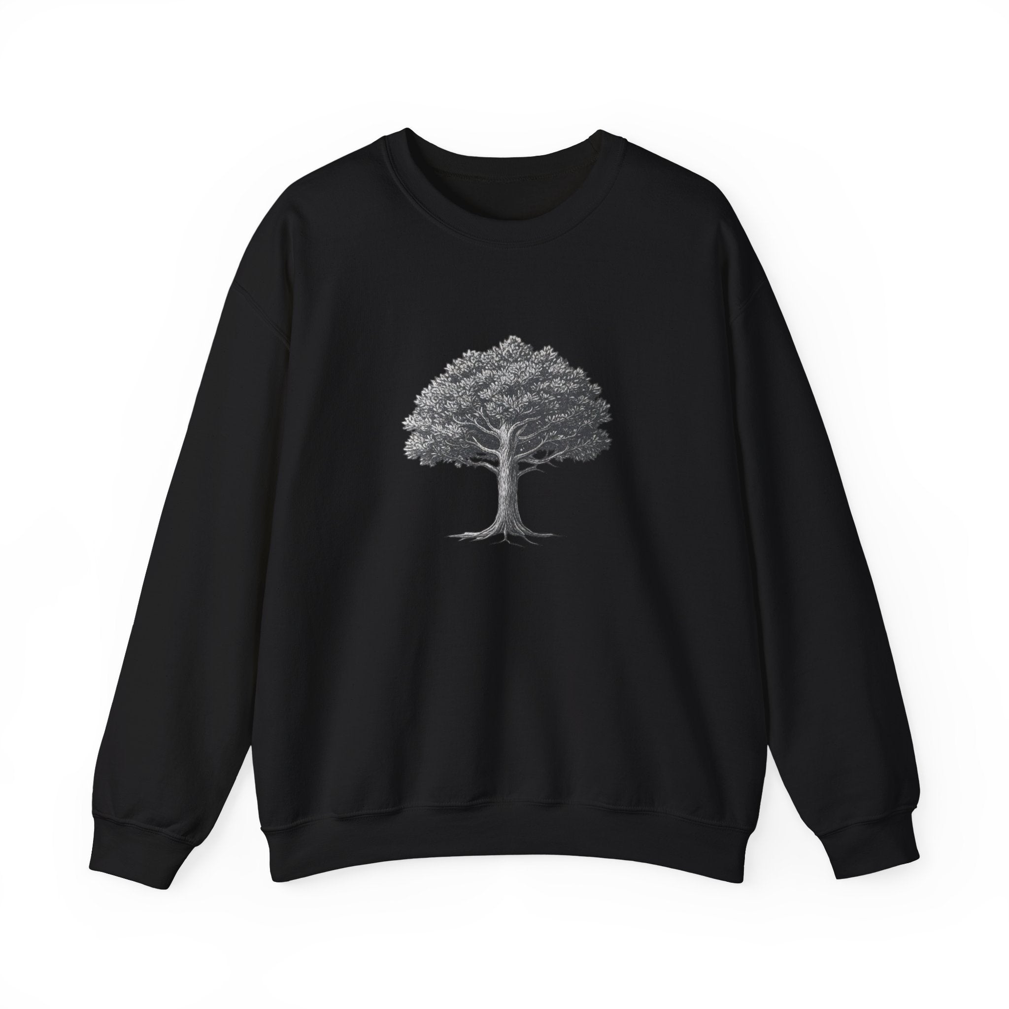 Tree Sketch Crewneck Sweatshirt — Minimalist Nature Graphic