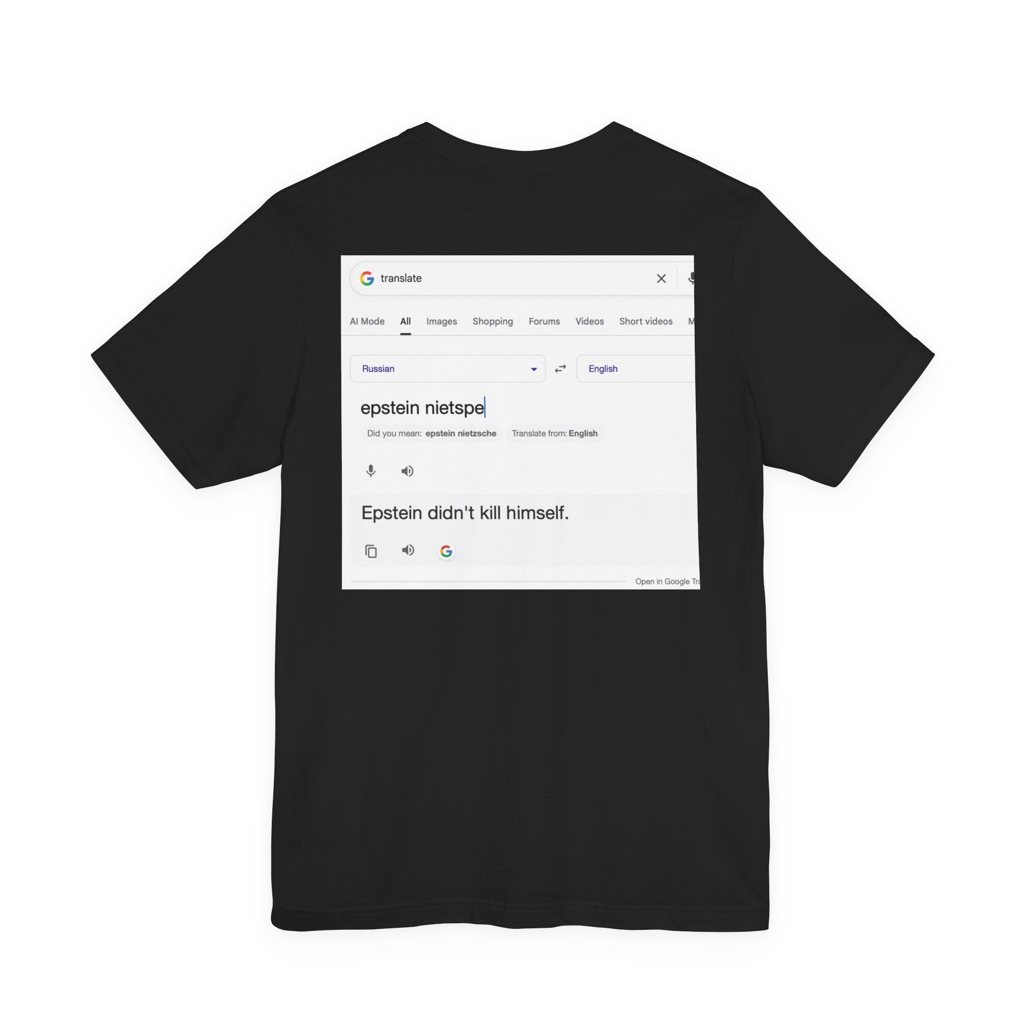 Unisex Jersey Short Sleeve Tee (Nietspe)