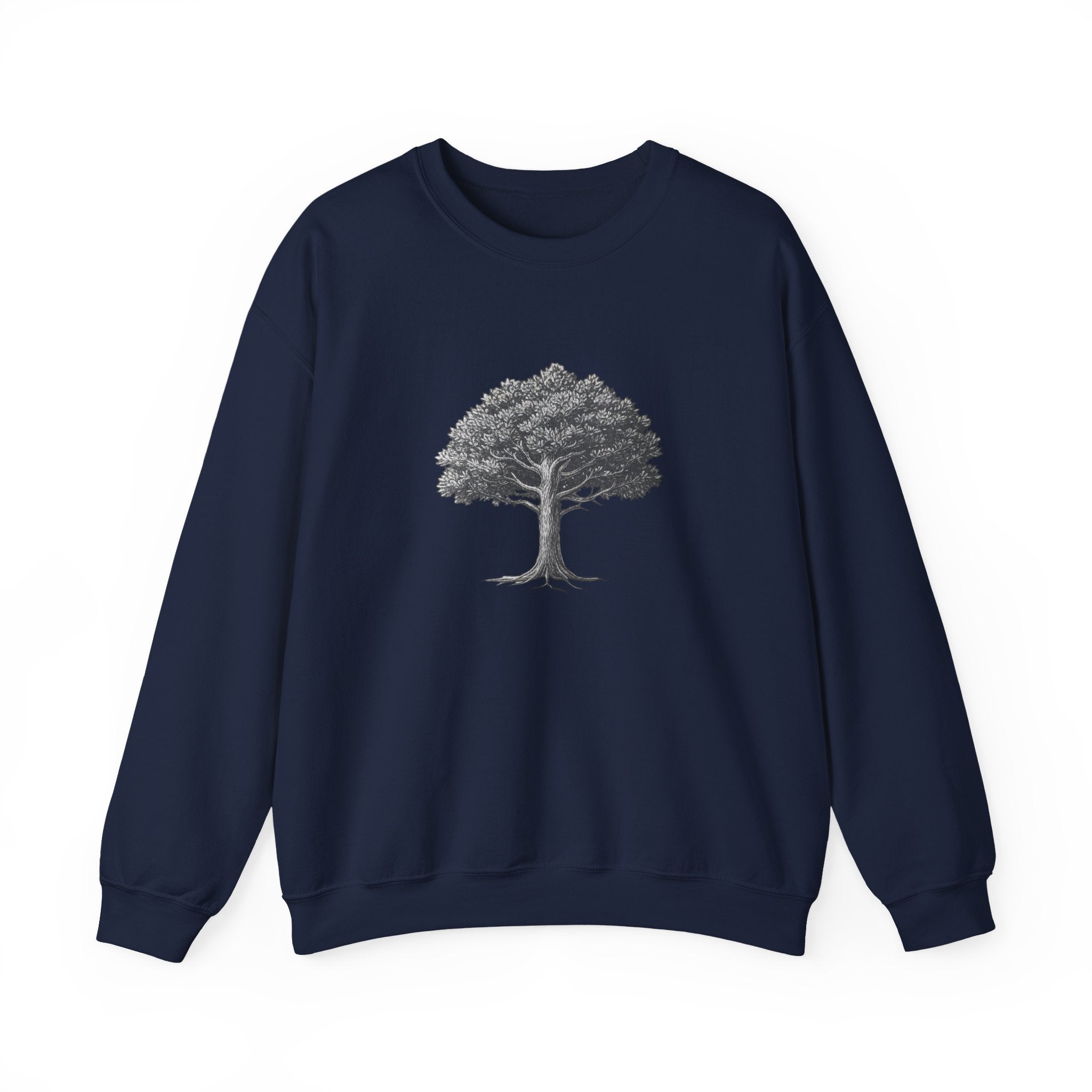 Tree Sketch Crewneck Sweatshirt — Minimalist Nature Graphic