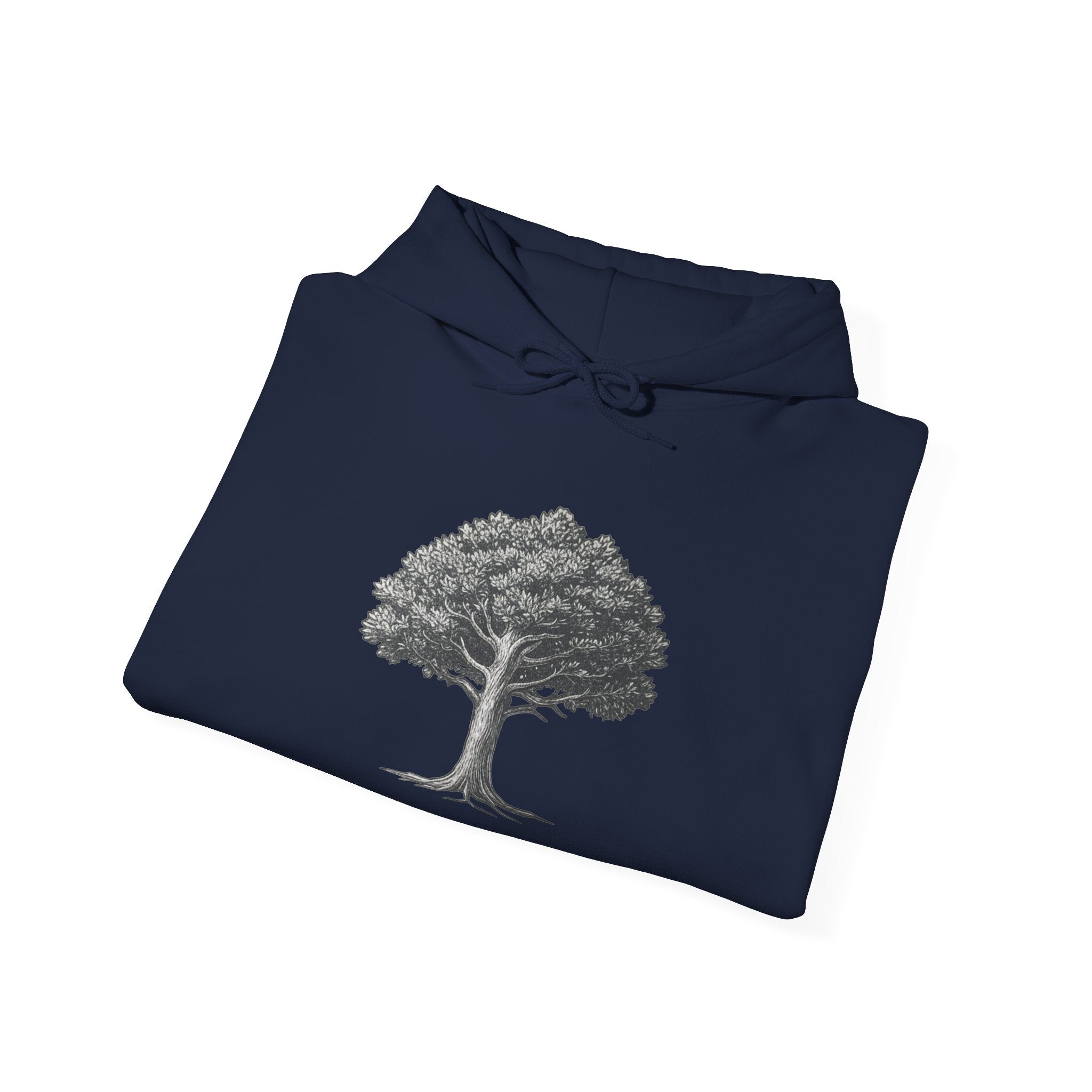 Tree of Life Hoodie — Minimalist Nature Graphic Pullover