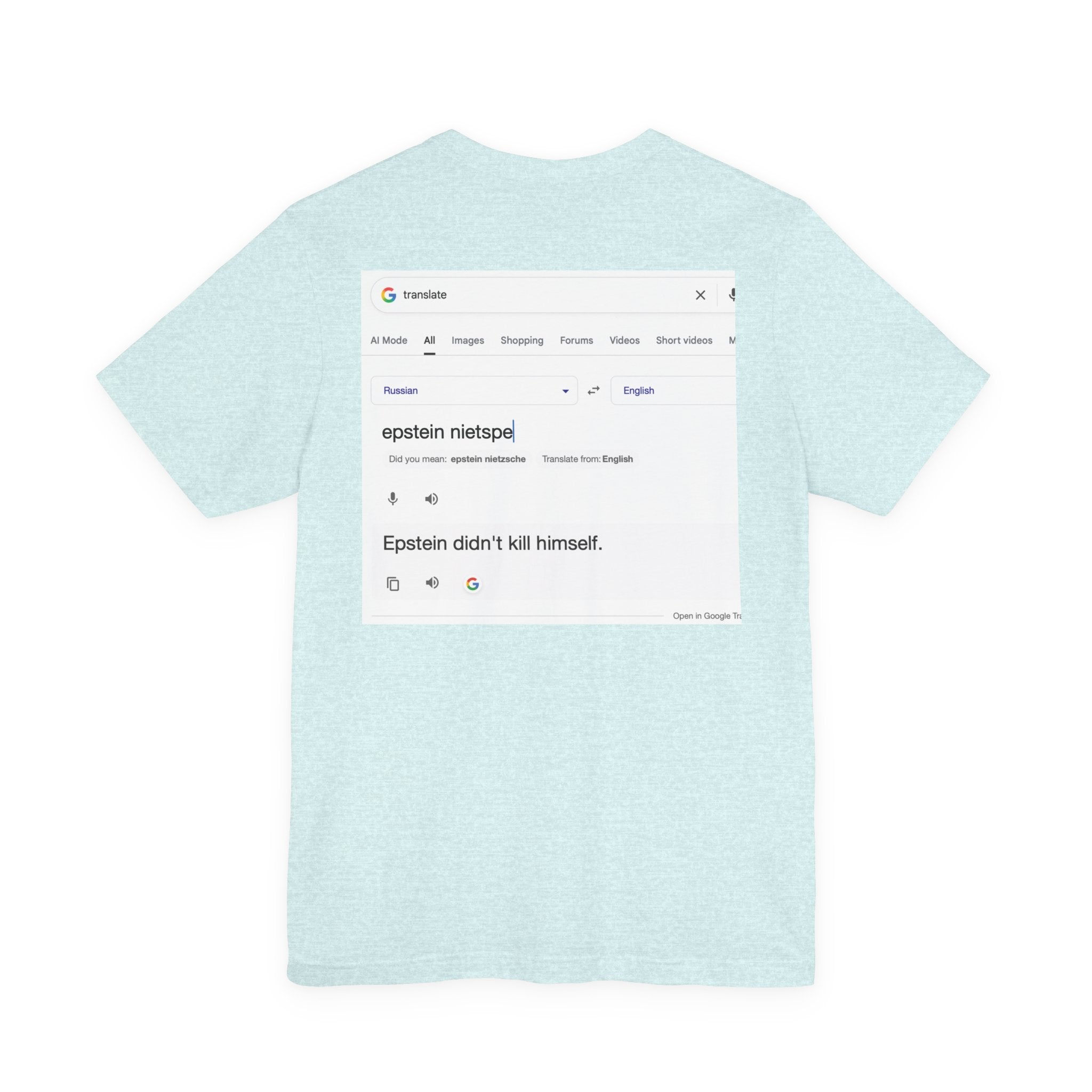 Unisex Jersey Short Sleeve Tee (Nietspe)