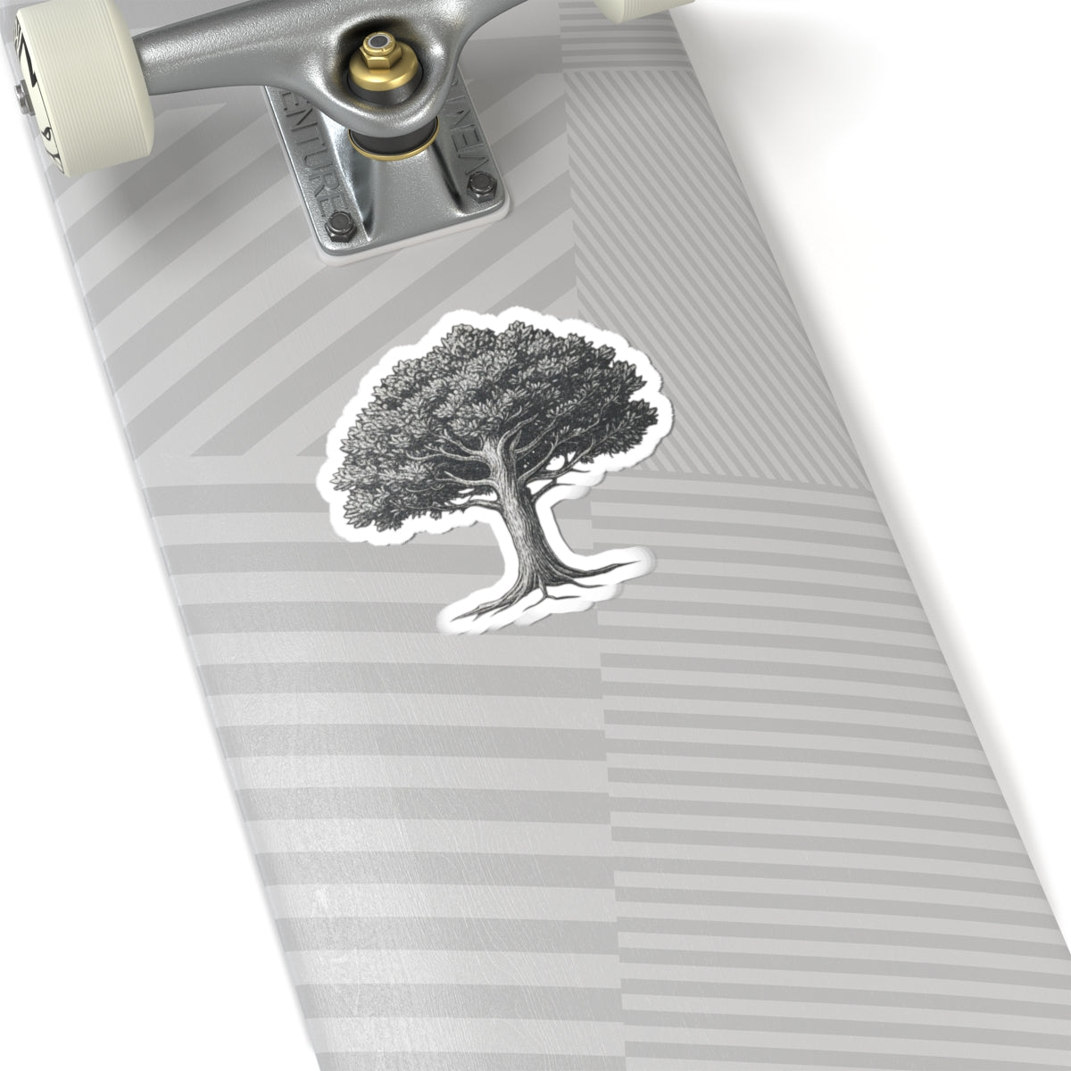 Oak Tree Kiss-Cut Sticker — Vintage Botanical Laptop Decal