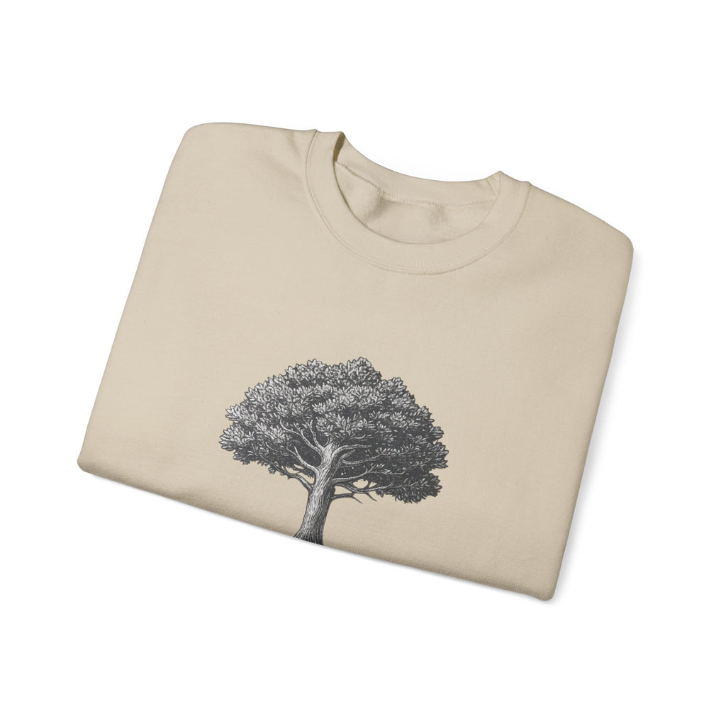 Tree Sketch Crewneck Sweatshirt — Minimalist Nature Graphic