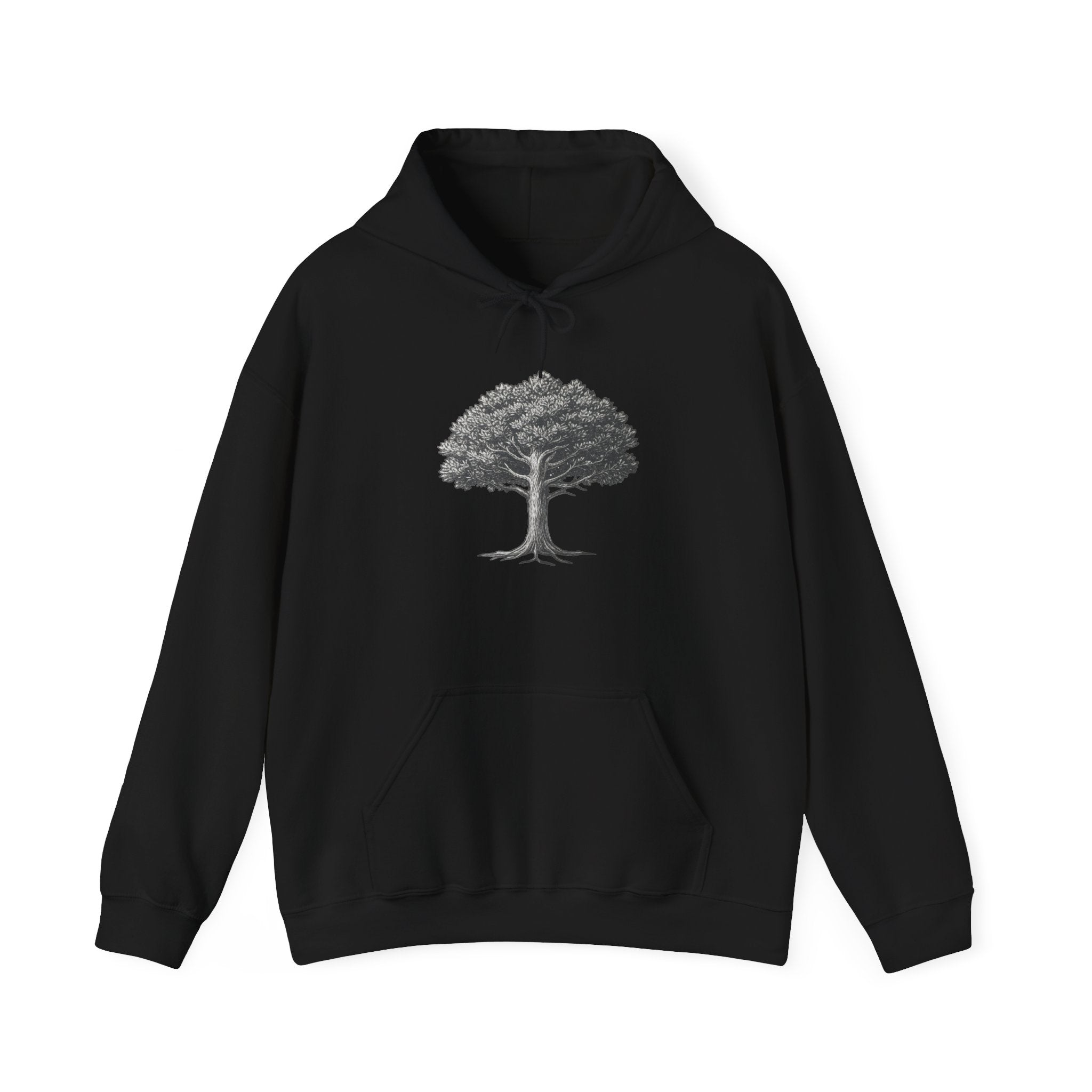 Tree of Life Hoodie — Minimalist Nature Graphic Pullover
