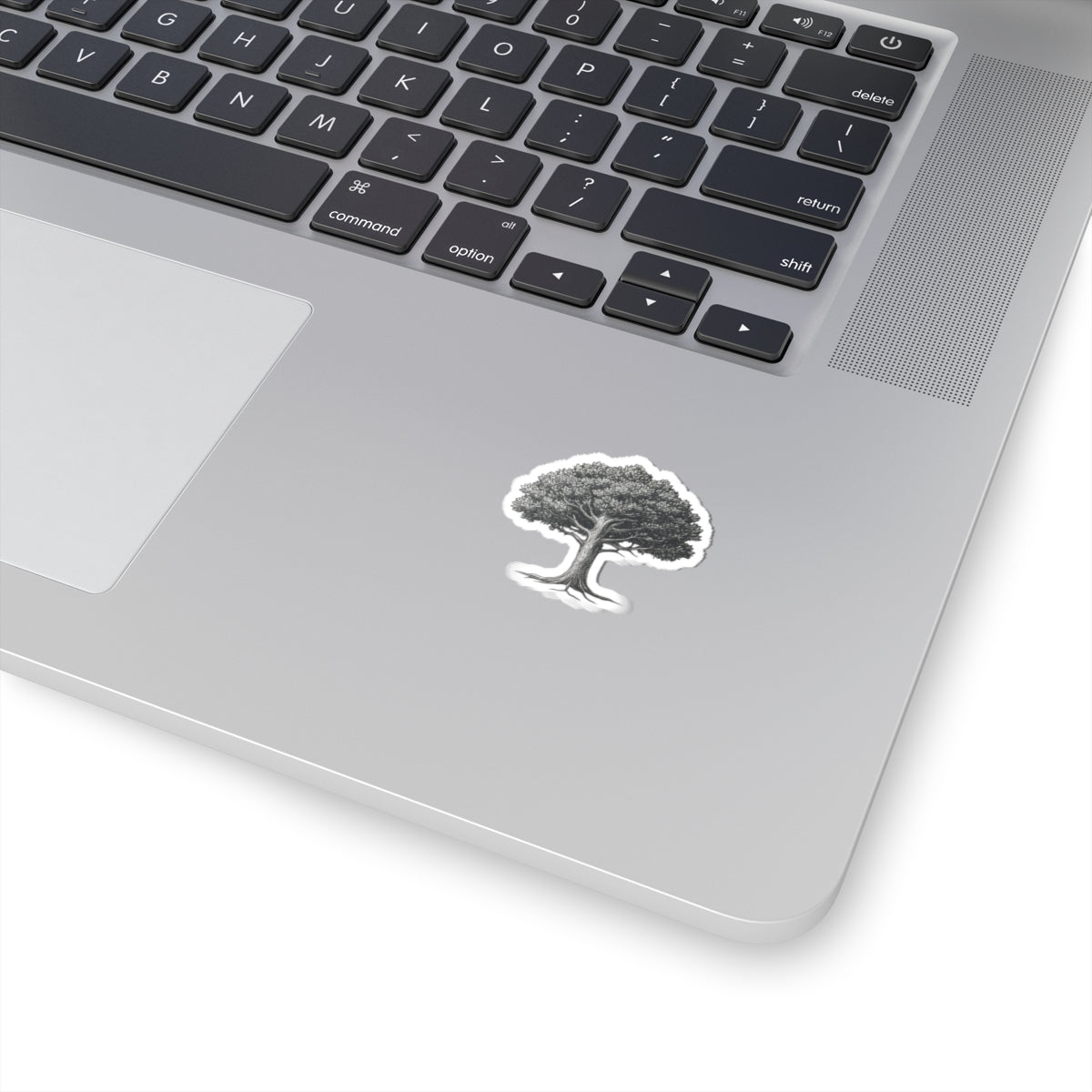 Oak Tree Kiss-Cut Sticker — Vintage Botanical Laptop Decal