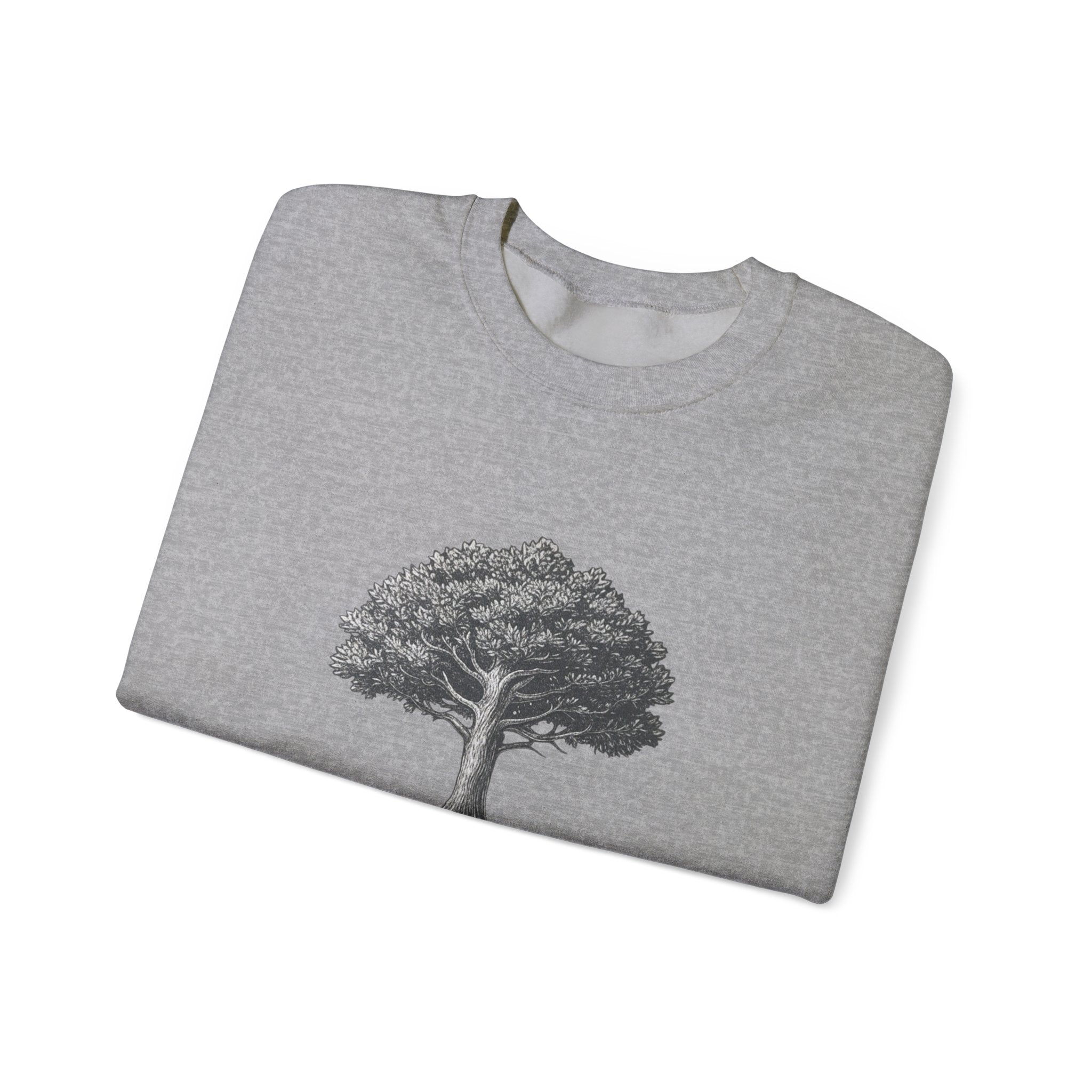 Tree Sketch Crewneck Sweatshirt — Minimalist Nature Graphic