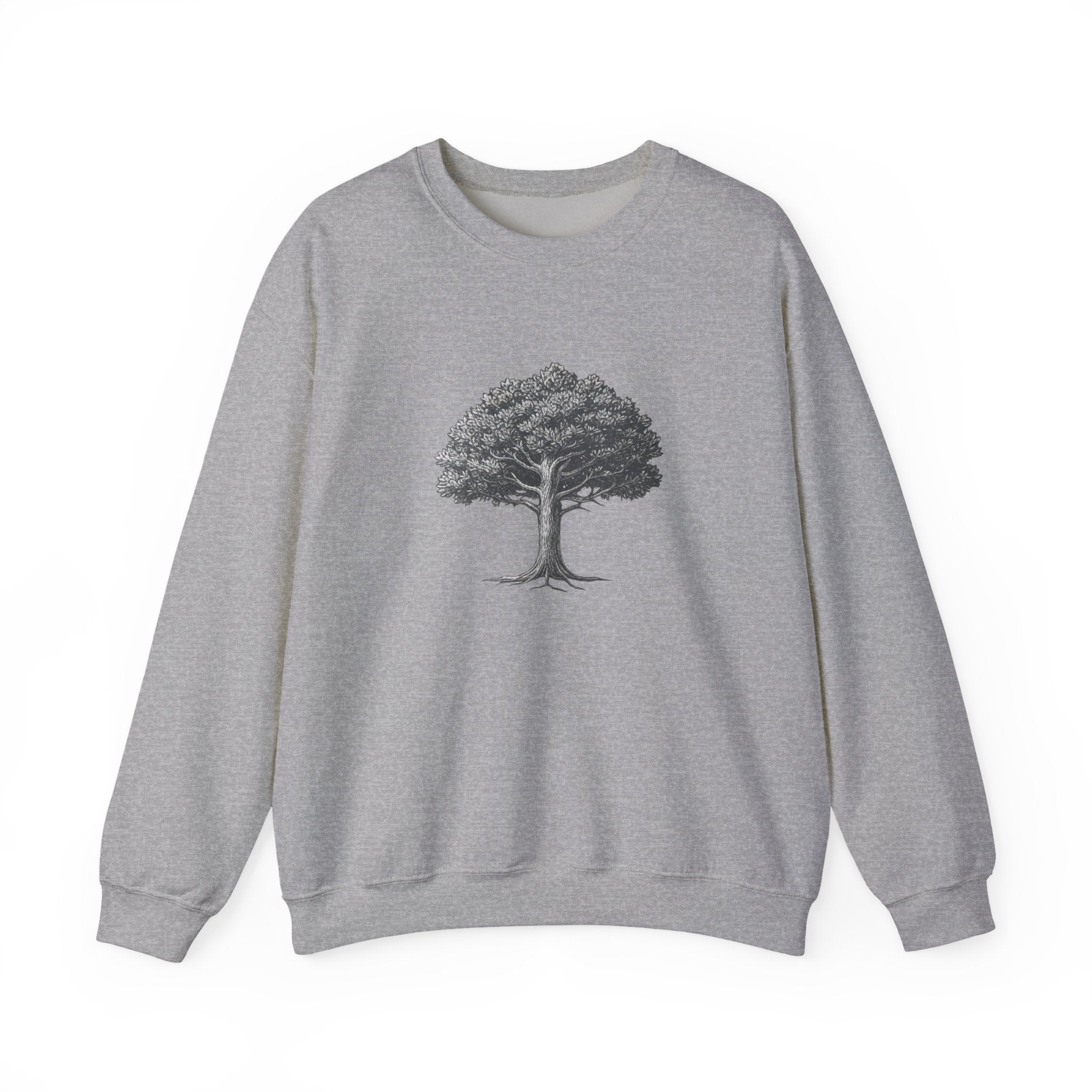 Tree Sketch Crewneck Sweatshirt — Minimalist Nature Graphic
