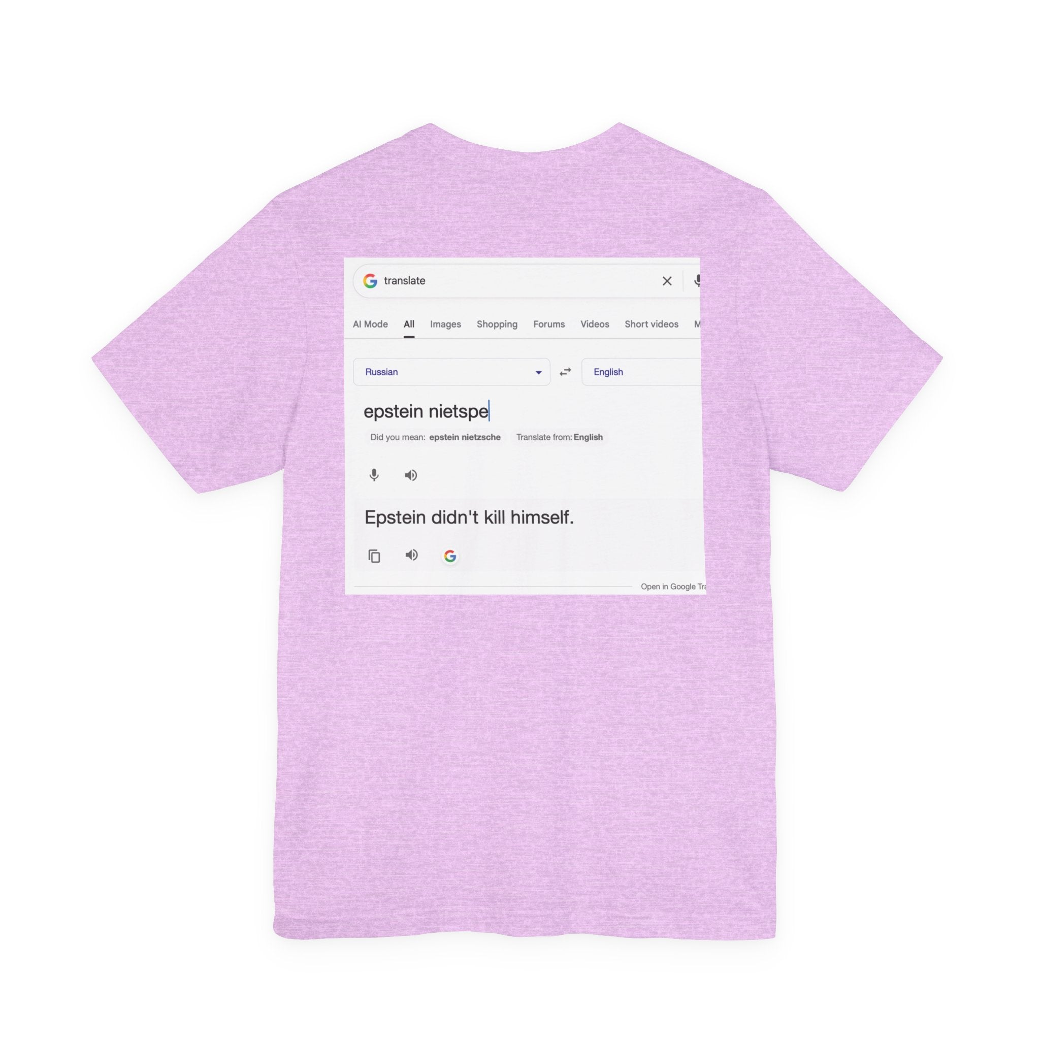 Unisex Jersey Short Sleeve Tee (Nietspe)
