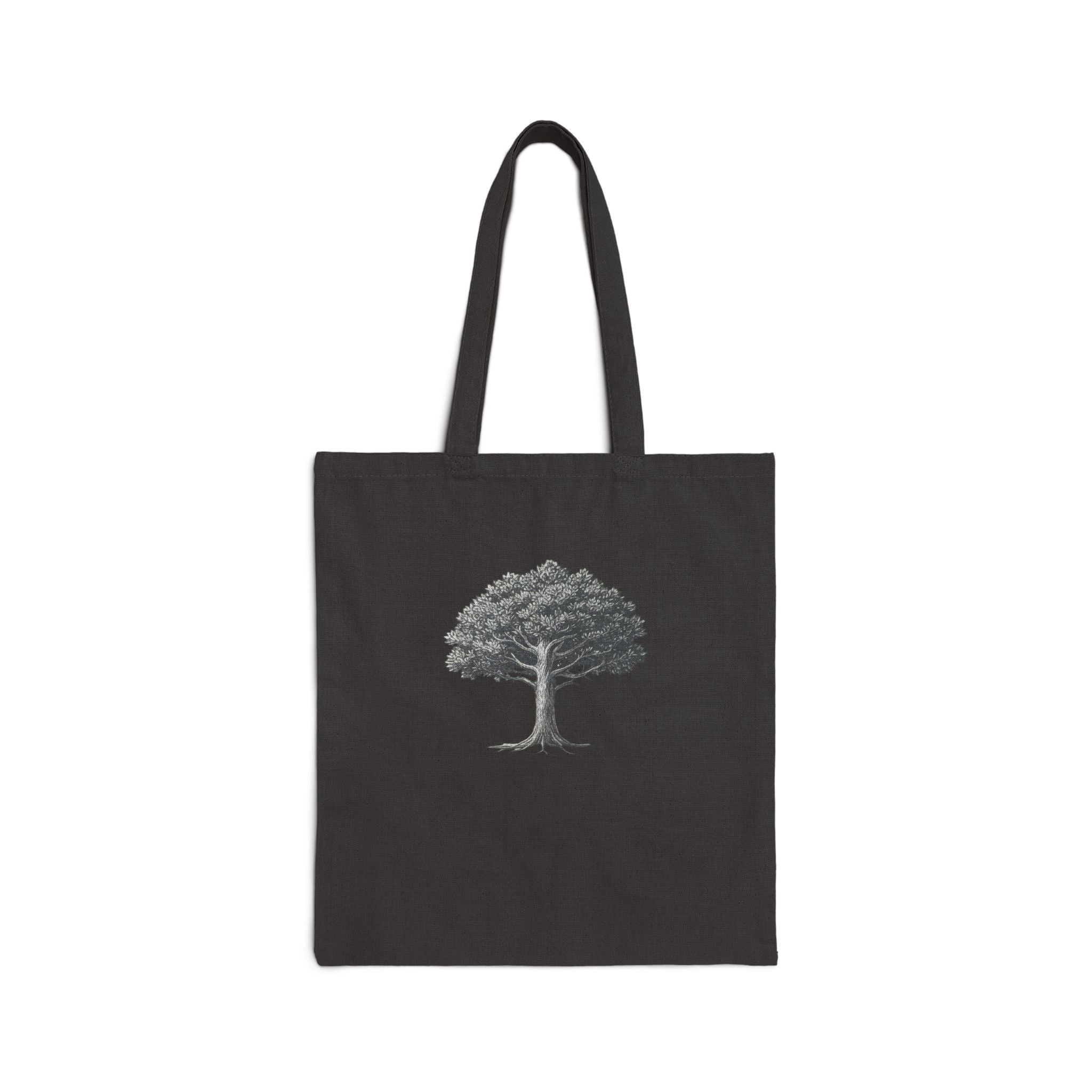 Canvas Tote Bag — Vintage Oak Tree Illustration Eco Shopper